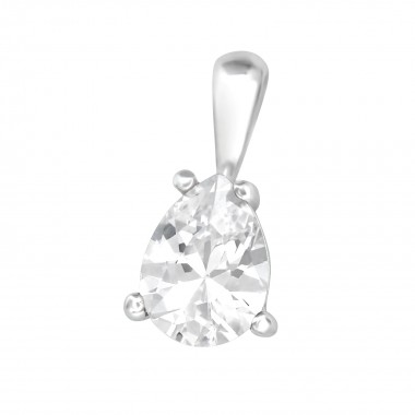 Pear - 925 Sterling Silver Pendants with CZ SD40685