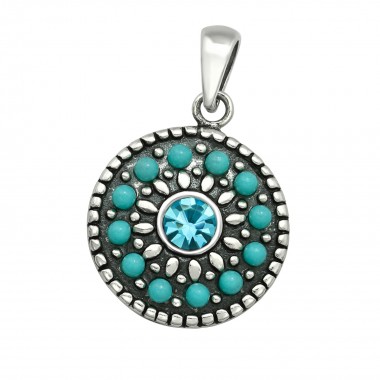 Mosaic - 925 Sterling Silver Pendants with CZ SD40926