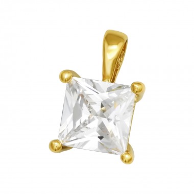 Square - 925 Sterling Silver Pendants with CZ SD40994