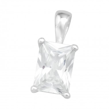 Baguette - 925 Sterling Silver Pendants with CZ SD40995