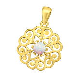 Flower - 925 Sterling Silver Pendants with CZ SD44362