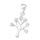 Tree - 925 Sterling Silver Pendants with CZ SD44367