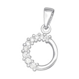Circle - 925 Sterling Silver Pendants with CZ SD44369