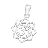 Om Symbol - 925 Sterling Silver Pendants with CZ SD44459
