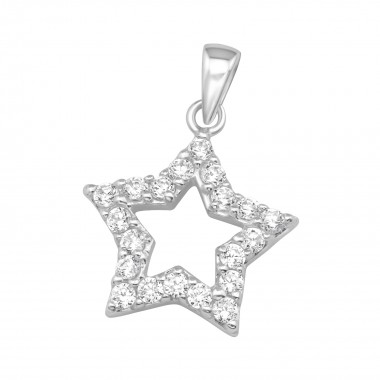 Star - 925 Sterling Silver Pendants with CZ SD4559