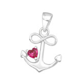 Anchor - 925 Sterling Silver Pendants with CZ SD45620