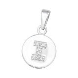 Letter I - 925 Sterling Silver Pendants with CZ SD46512