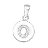Letter O - 925 Sterling Silver Pendants with CZ SD46524