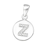 Letter Z - 925 Sterling Silver Pendants with CZ SD46546