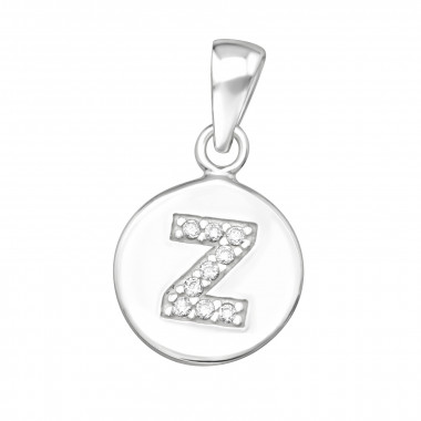 Letter Z - 925 Sterling Silver Pendants with CZ SD46546