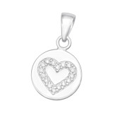 Heart - 925 Sterling Silver Pendants with CZ SD46550