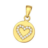 Heart - 925 Sterling Silver Pendants with CZ SD46551