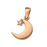 Crescent Moon - 925 Sterling Silver Pendants with CZ SD47032