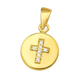 Cross - 925 Sterling Silver Pendants with CZ SD47345