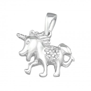 Unicorn - 925 Sterling Silver Pendants with CZ SD7524