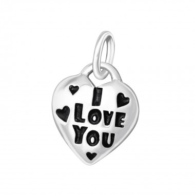 I love you heart - 925 Sterling Silver Simple Pendants SD10051