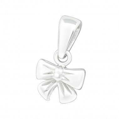 Bow - 925 Sterling Silver Simple Pendants SD24878
