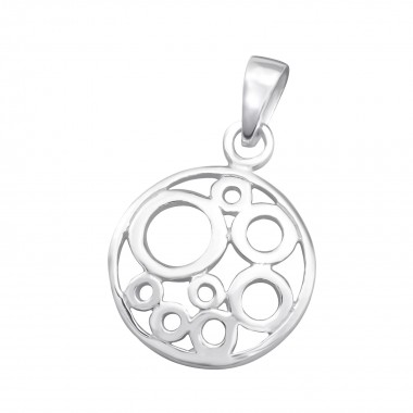 Circlers inside circle - 925 Sterling Silver Simple Pendants SD2760