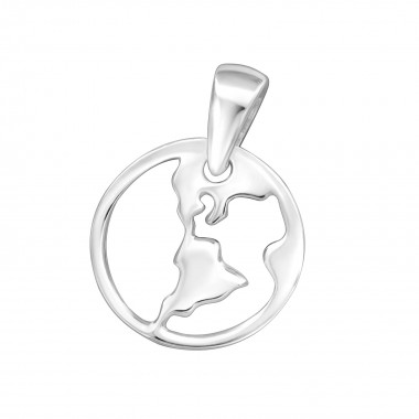 Earth - 925 Sterling Silver Simple Pendants SD32269