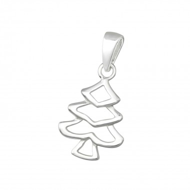 Christmas Tree - 925 Sterling Silver Simple Pendants SD35688