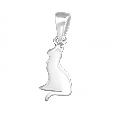 Cat - 925 Sterling Silver Simple Pendants SD36743