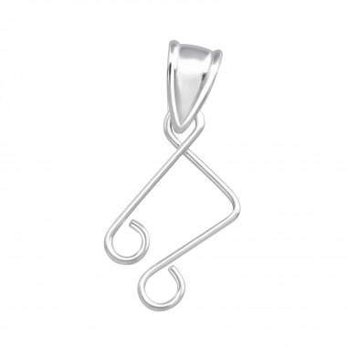 Music Note - 925 Sterling Silver Simple Pendants SD37365