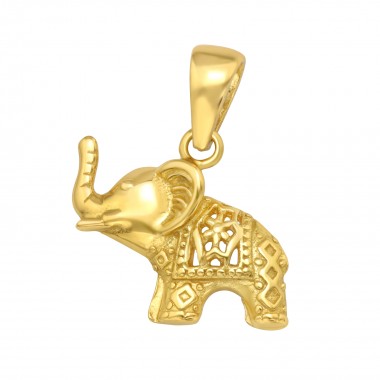 Elephant - 925 Sterling Silver Simple Pendants SD41101