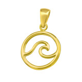 Wave - 925 Sterling Silver Simple Pendants SD42123