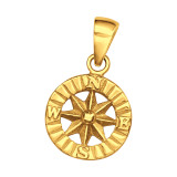 Compass - 925 Sterling Silver Simple Pendants SD44342