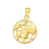 World - 925 Sterling Silver Simple Pendants SD44360