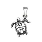 Turtle - 925 Sterling Silver Simple Pendants SD44402