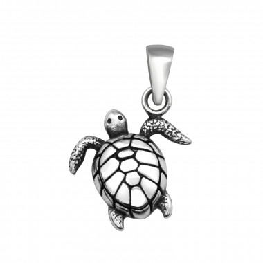 Turtle - 925 Sterling Silver Simple Pendants SD44402