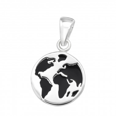 Earth - 925 Sterling Silver Simple Pendants SD44405