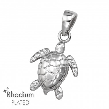 Turtle - 925 Sterling Silver Simple Pendants SD47473