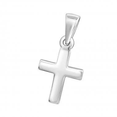 Slim cross - 925 Sterling Silver Simple Pendants SD6373