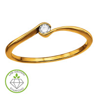 S-Curve Fluid Bypass Band Gold Plated - 925 Sterling Silver Diamond Rings SD51350