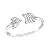 Arrow - 925 Sterling Silver Rings with CZ SD15064