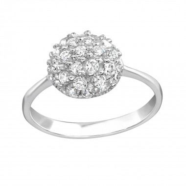 Circle - 925 Sterling Silver Rings with CZ SD15443