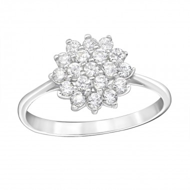 Flower - 925 Sterling Silver Rings with CZ SD15453