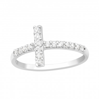 Cross - 925 Sterling Silver Rings with CZ SD16890