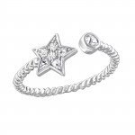 Star - 925 Sterling Silver Rings with CZ SD17203 Star - 925 Sterling Silver Rings with CZ SD17203