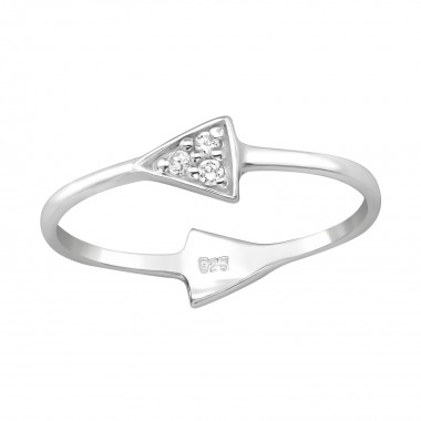 Triangle - 925 Sterling Silver Rings with CZ SD18095