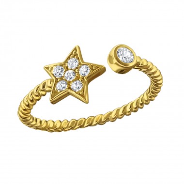 Star - 925 Sterling Silver Rings with CZ SD18772