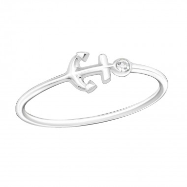 Anchor - 925 Sterling Silver Rings with CZ SD18955