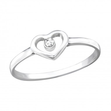 Heart - 925 Sterling Silver Rings with CZ SD19425