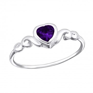 Heart - 925 Sterling Silver Rings with CZ SD20657