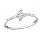 Thunderbolt - 925 Sterling Silver Rings with CZ SD21691 Thunderbolt - 925 Sterling Silver Rings with CZ SD21691