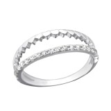 Hearts - 925 Sterling Silver Rings with CZ SD22405