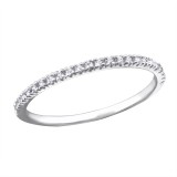 Line - 925 Sterling Silver Rings with CZ SD22434