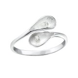 Flower Petal - 925 Sterling Silver Rings with CZ SD22805